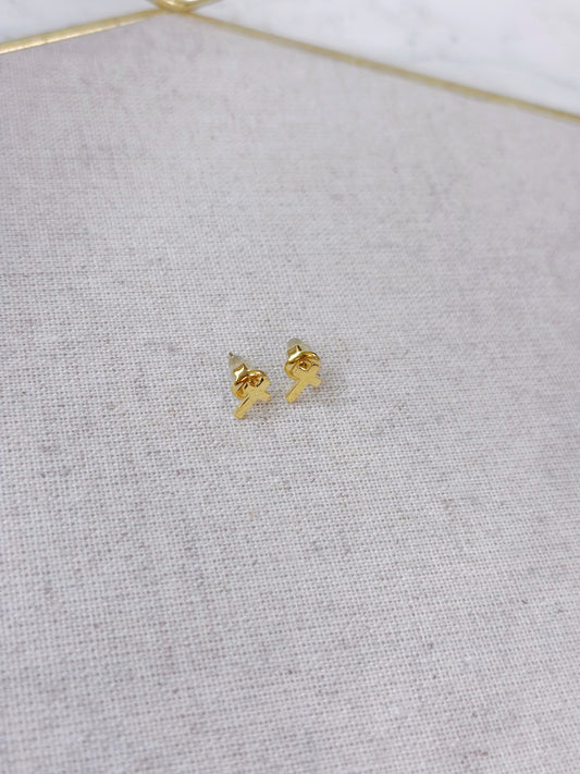 18KGP Minimalist Cross Earrings