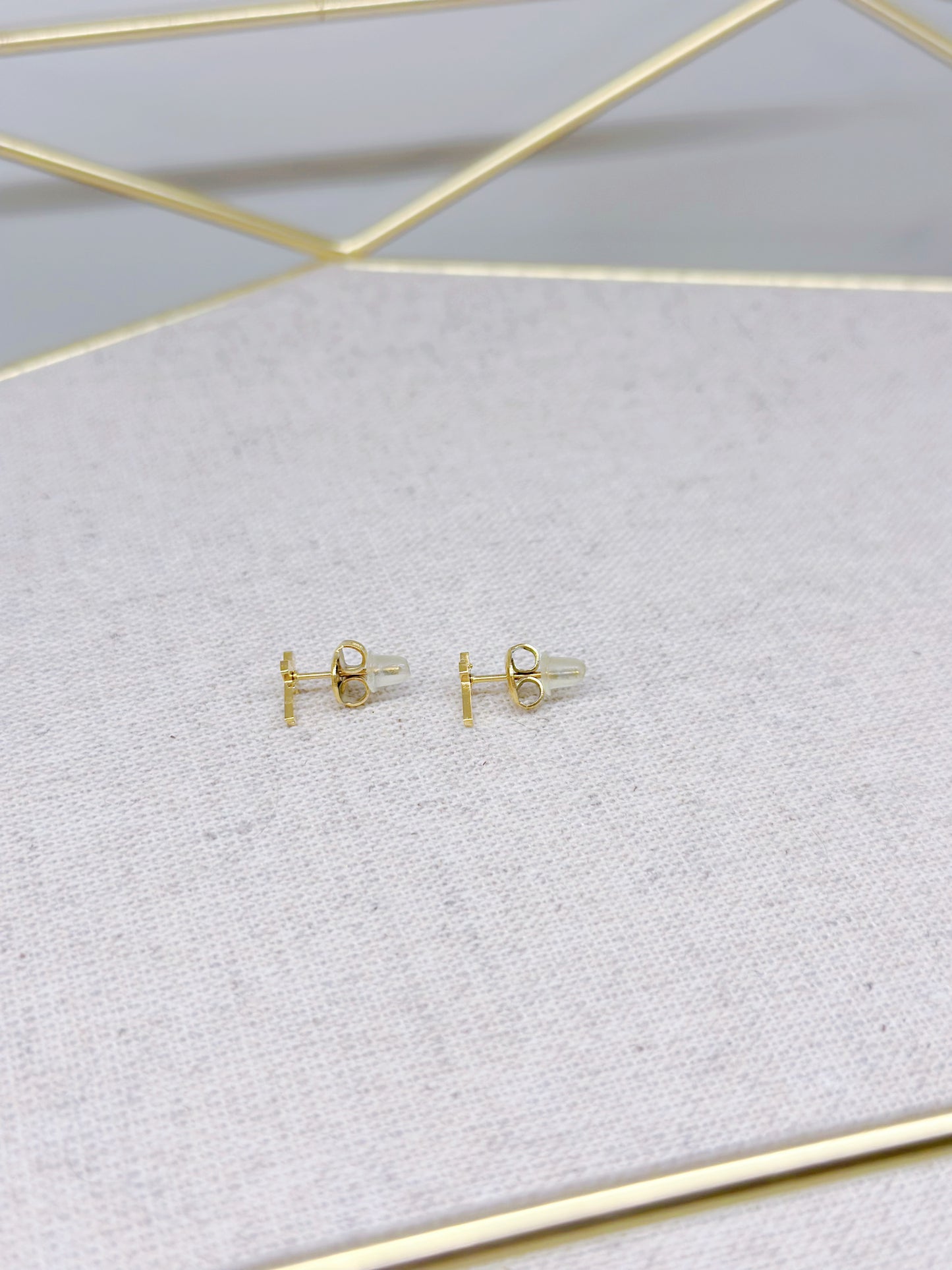 18KGP Minimalist Cross Earrings
