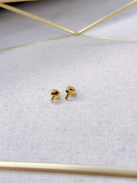 18KGP Minimalist Cross Earrings