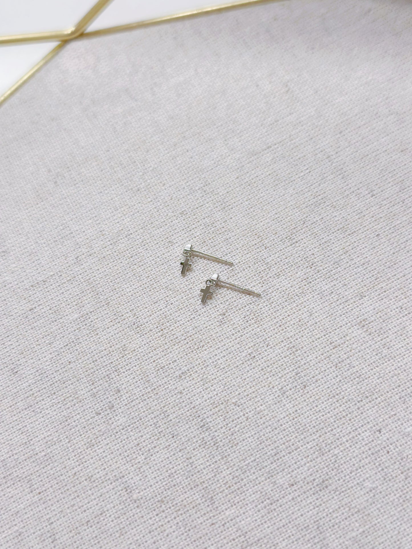 14KGP Dainty Cross Earrings