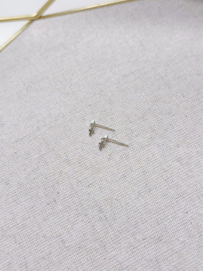 14KGP Dainty Cross Earrings