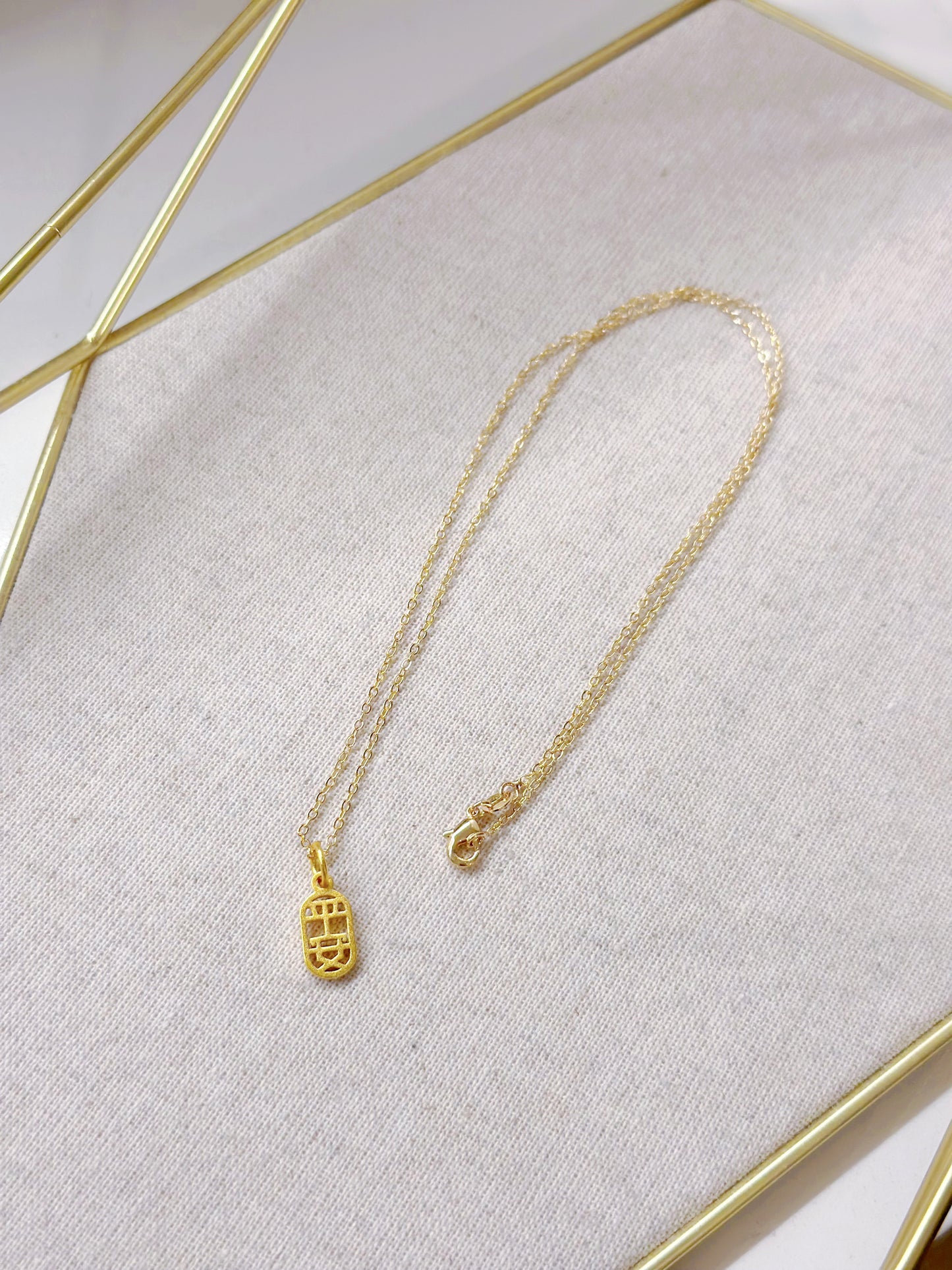 14KGP Peace Pendant Necklace
